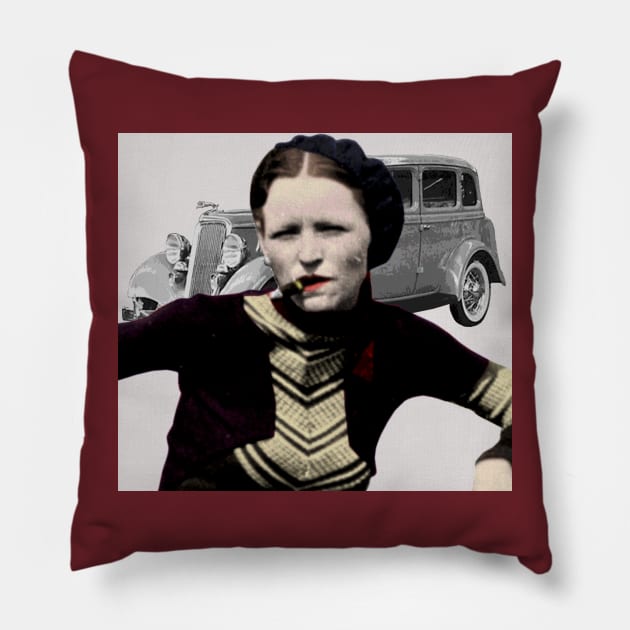 Bonnie Parker Pillow by FieryWolf