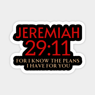 JEREMIAH 29:11 29 11 2911 - Bible Verse Verses Christian Gifts Magnet