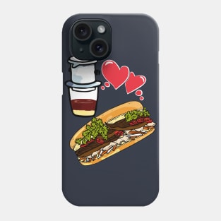 Coffee and Banh mi - Vietnamese sandwich ca phe Phone Case