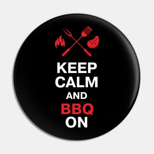 Keep Calm and BBQ ON Pin