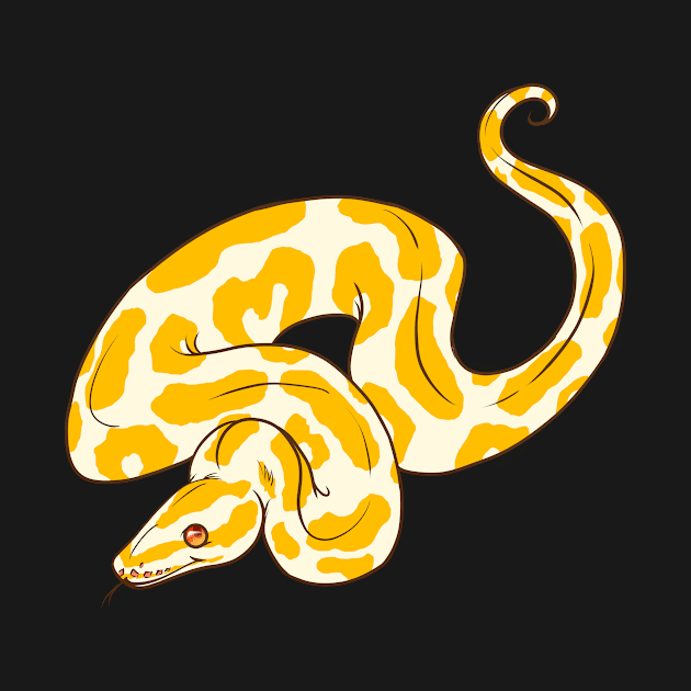 Albino Ball Python by TwilightSaint