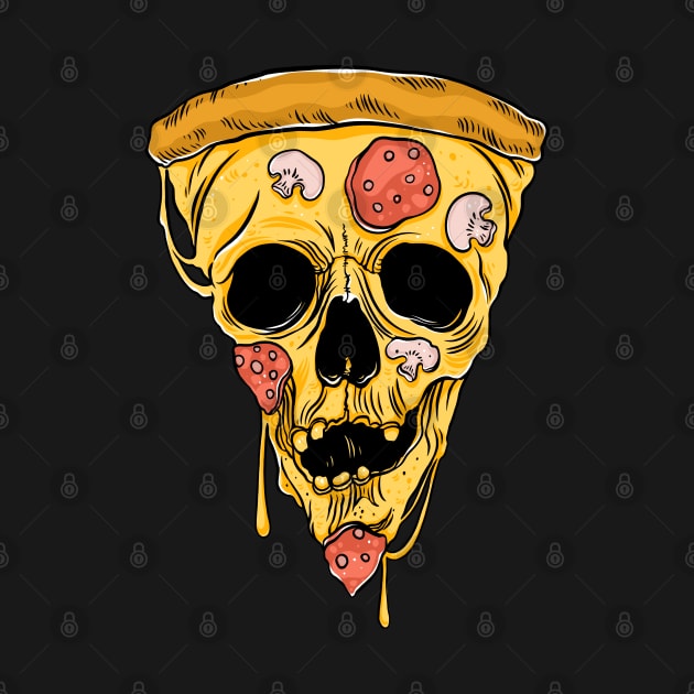 Pizza skull. Half Human Half Pizza by OccultOmaStore