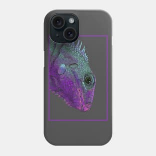 Purple Iguana Phone Case
