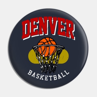 Vintage Denver Basketball Pin