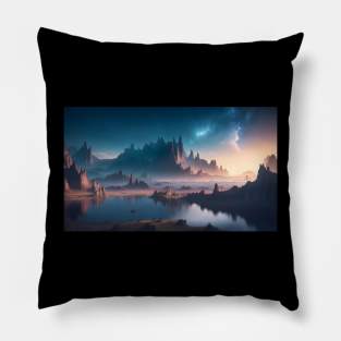 Natural landscape on another planet Pillow