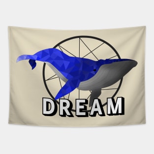 Blue dream whale Tapestry