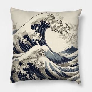 Vintage The wave of kanagawa Pillow