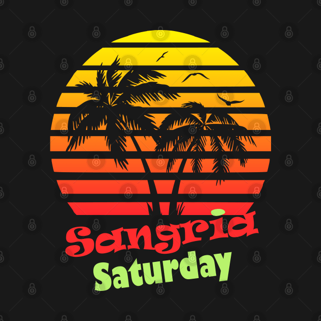 Sangria Saturday 80s Sunset by Nerd_art