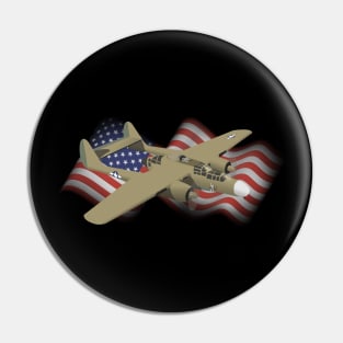 P-61 Black Widow American WW2 Airplane Pin