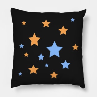 Orange and Blue pastel star bundle Pillow