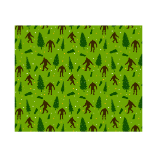 Bigfoot Is Out There Pattern T-Shirt