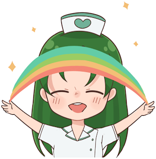 Rainbows! Nurse Mori Anime Character Magnet