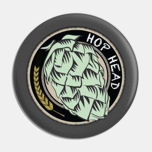 Hop Head IPA Craft Beer Art Gift Pin