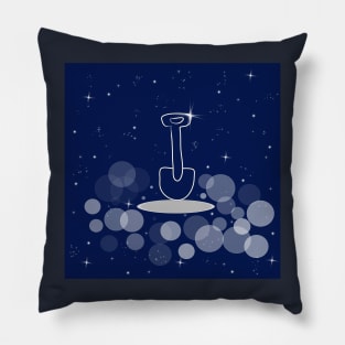 shovel, work, physical labor, worker, service, holiday, space,  galaxy, stars, cosmos, Pillow