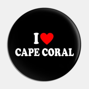 I Heart Cape Coral Florida Pin