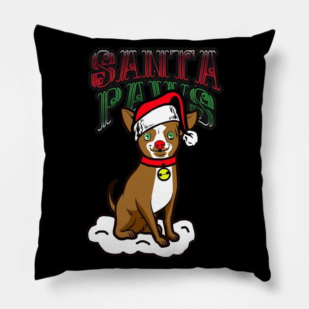 SANTA PAWS Pillow by VICTIMRED