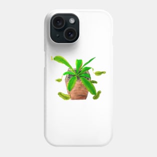 tropical pitcher plant watercolor painting Phone Case