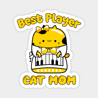 Best Piano Player and Cat Mom. Cat Playing Piano Magnet