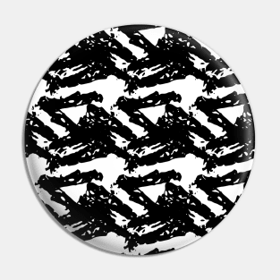 Black zigzag on a white background, abstraction Pin