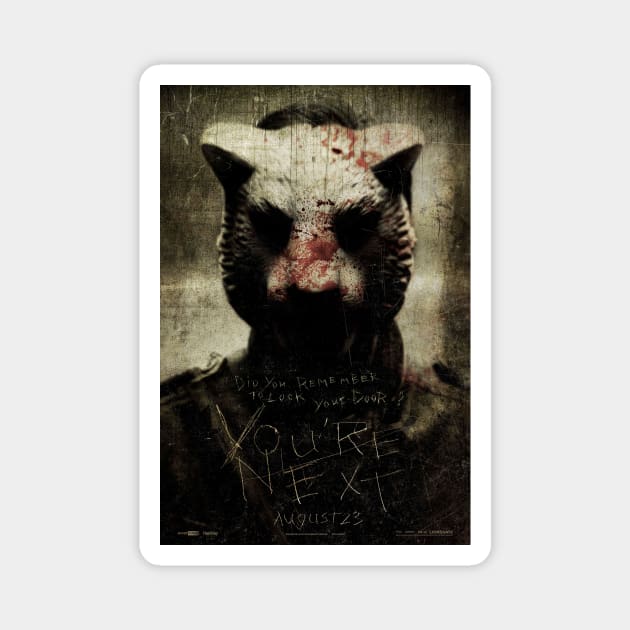 You're Next Movie Poster Tiger Mask Magnet by petersarkozi82@gmail.com