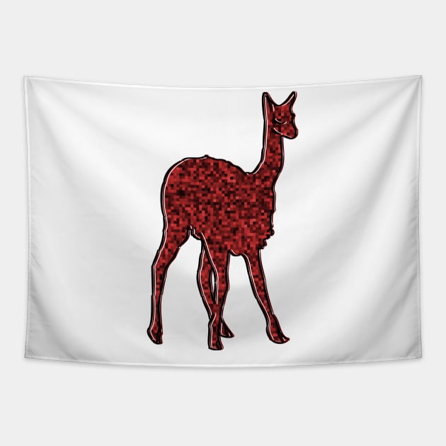 Ruby Llama Tapestry by obsidianhoax