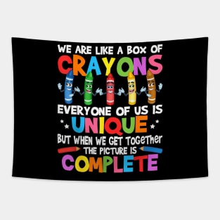 Teacher We Are Like A Box Of Crayons Tapestry