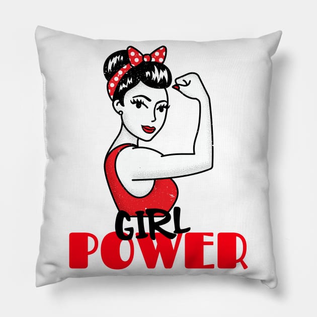 Vintage Girl Power - Strong Empowered Biblical Girls and Women Pillow by MyVictory