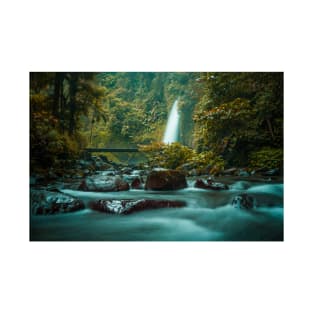 Tropic Waterfall on a Rocky River in Rain Forest T-Shirt