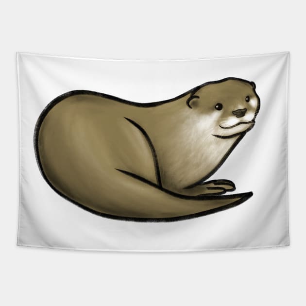 Cute Otter Tapestry by OtterFamily