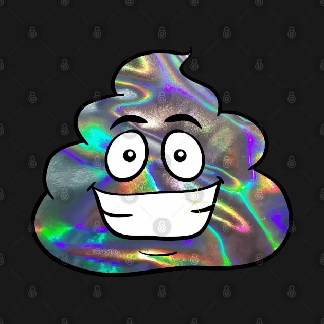 hologram print poop emoji by gossiprag