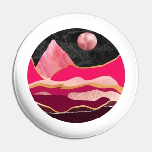 Pink glitter abstract mountain landscape Pin
