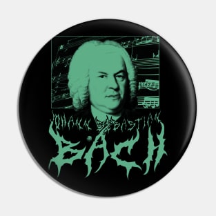 BACH METAL - Johann Sebastian Bach Classical Composer (green) Pin