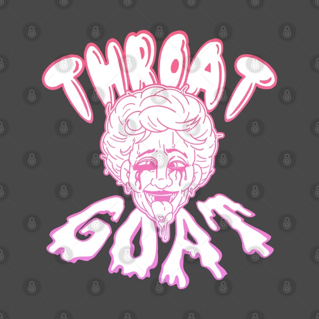 Nancy the THROAT GOAT pinks and whites on colors! by GodsBurden