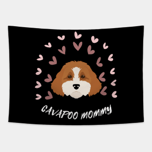 CAVAPOO MOMMY. Cute cavapoo puppy. Dog Lover Tapestry