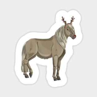 Mini-Horse Christmas Reindeer Rudolph Magnet