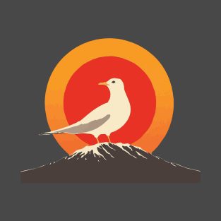 Japanese minimalist majestic seagull poster T-Shirt
