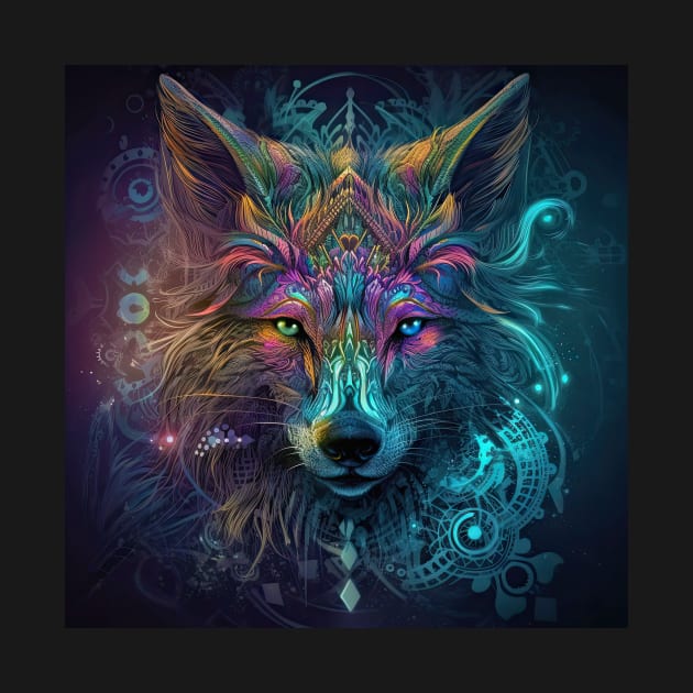 Psytrance Wolf by Mojitojoe