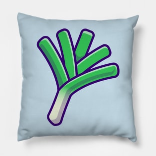 Leek Vegetable Cartoon Pillow