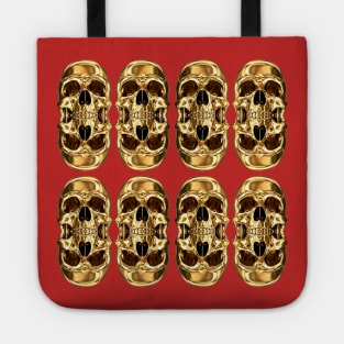 GOLD SKULL ACID BATH | Captain MAGIC Gold Skull Hero | Flaming Skull | Old SKULL Mirror Cult Tote