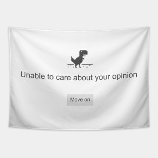 Unable to Care T-Rex Tapestry