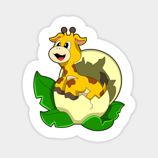 Giraffe with Leaf & Egg Magnet