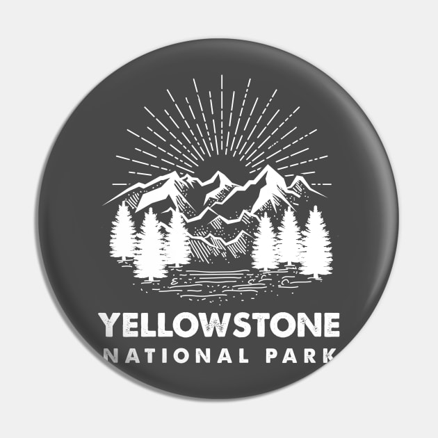 Yellowstone National Park Retro Pin by roamfree