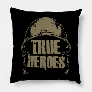 True Heroes - WW2/Vietnam Veterans Pillow