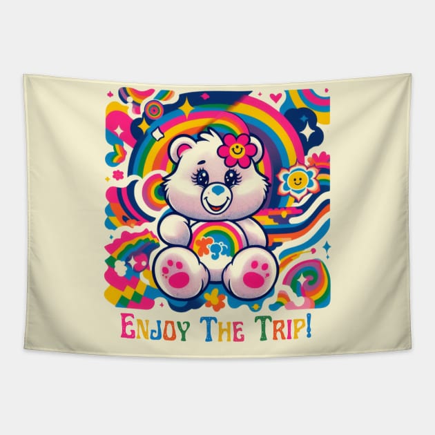 Care Bears Parody - Enjoy The Trip Tapestry by Tiger Mountain Design Co.