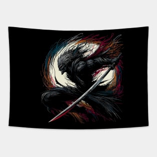 Lonely Black Ronin Tapestry