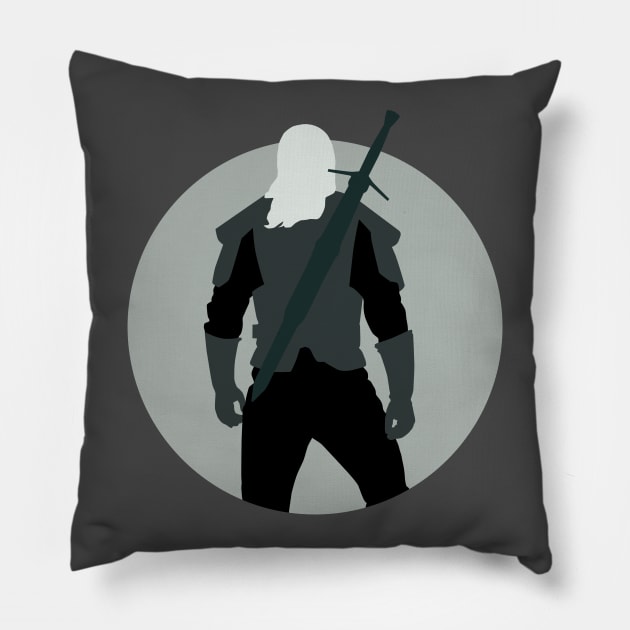 Geralt of Rivia Pillow by honeydesigns