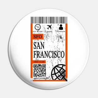 san francisco flight ticket boarding pass abstract Pin