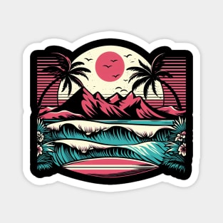 Retro Surf Vibes Magnet