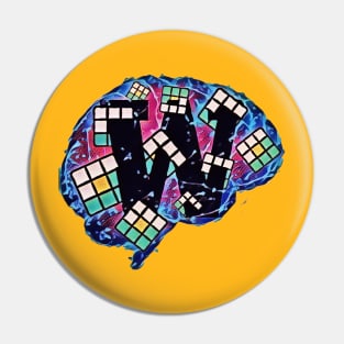 Wordle Brain Pin