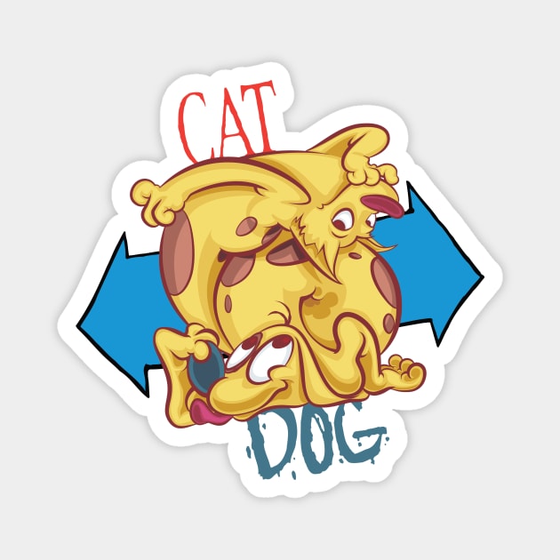 CatDog Magnet by majanation